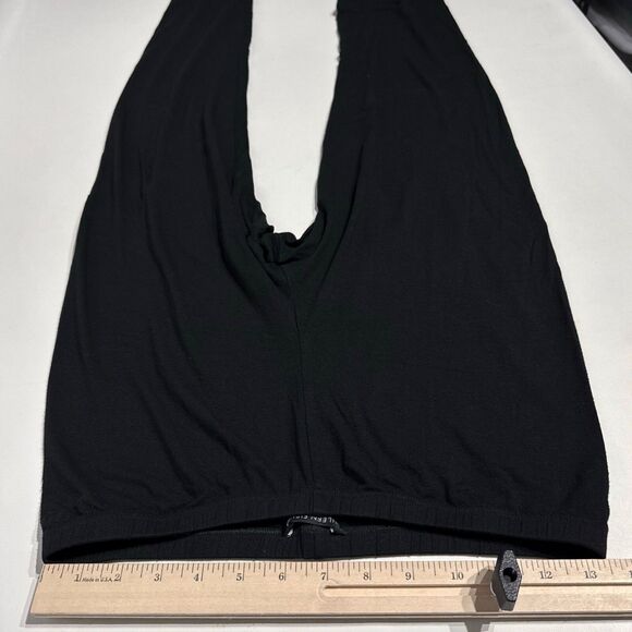 Eileen Fisher Black Viscose Spandex Elastic Waist Pants USA Made Women Sz M (B2) - Picture 7 of 9